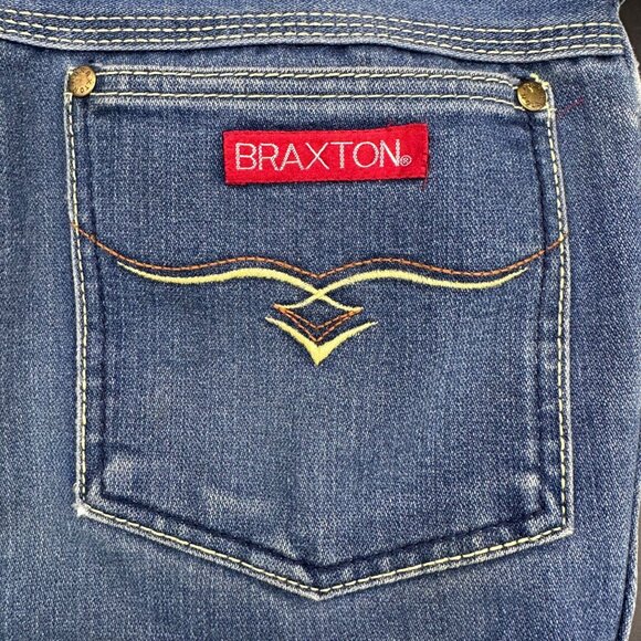 Vintage Jeans Blue Denim Braxton Stretch 1980s Taiwan Retro 5 Pocket High Waist - Picture 8 of 15